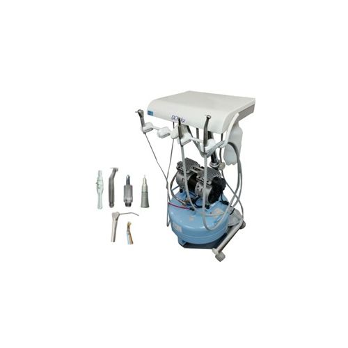 AIR DRIVEN DCI 4240 Dental Cart Setup with Premium Suction & Compressor 