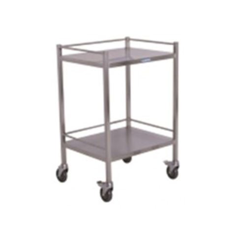 Nordic Stainless Steel Trolley Single Tier 750mm x 490mm x 900mm