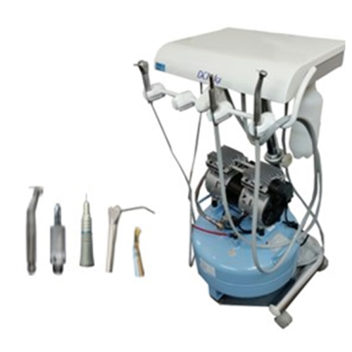 AIR DRIVEN DCI 4245 Dental Cart Setup with Compressor