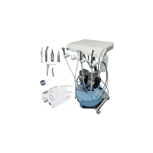 AIR DRIVEN DCI 4240 Dental Cart, with Premium Suction, Setup with Compressor & Scaler Unit