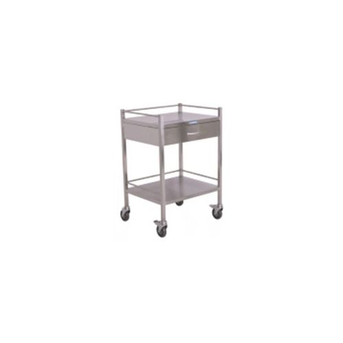Nordic Stainless Steel Trolley Single Drawer 490mm x mm x 900mm
