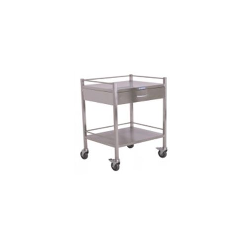 Nordic Stainless Steel Trolley Single Drawer 750mm x 490mm x 900mm
